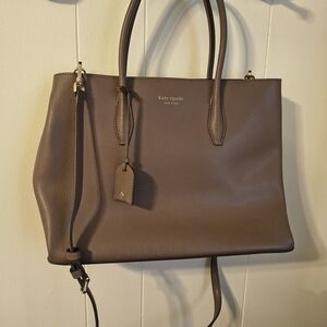 kate spade Eva Leather Tote Taupe